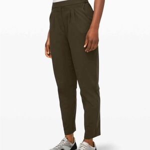 NWOT Lululemon Athletica Dark Olive Essential High Rise Trouser Pants